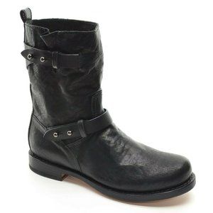 rag & bone Black Leather Moto Boot 41 Handmade new